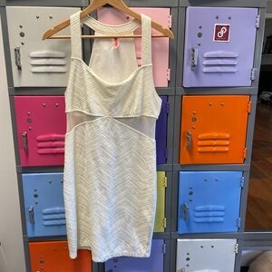 Free People Elegant Cream Sleeveless Dress, LG